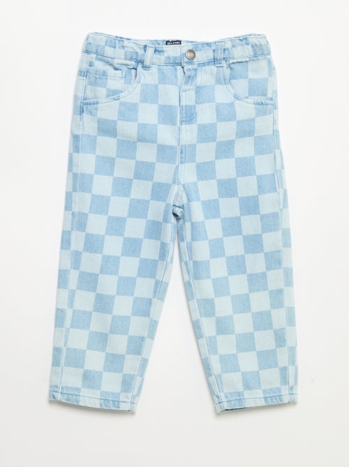 Pantaloni in denim a quadri - Kiabi