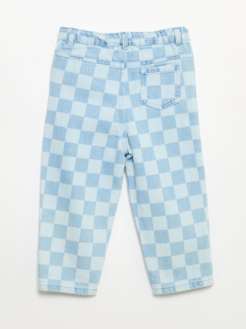 Pantaloni in denim a quadri - Kiabi