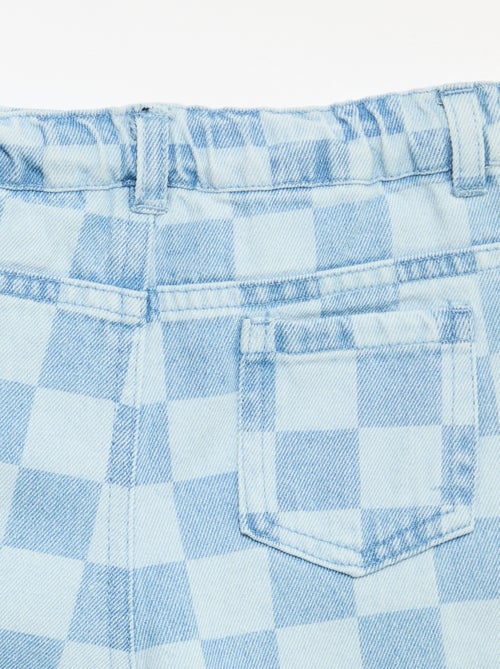 Pantaloni in denim a quadri - Kiabi