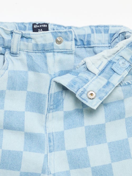 Pantaloni in denim a quadri - Kiabi Pantaloni in denim a quadri - Kiabi