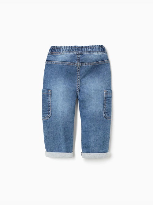Pantaloni in denim a straight fit con tasche cargo - Kiabi