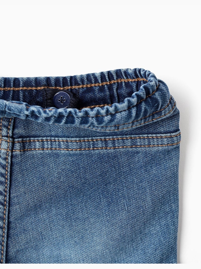 Pantaloni in denim a straight fit con tasche cargo Blu Blu - Kiabi