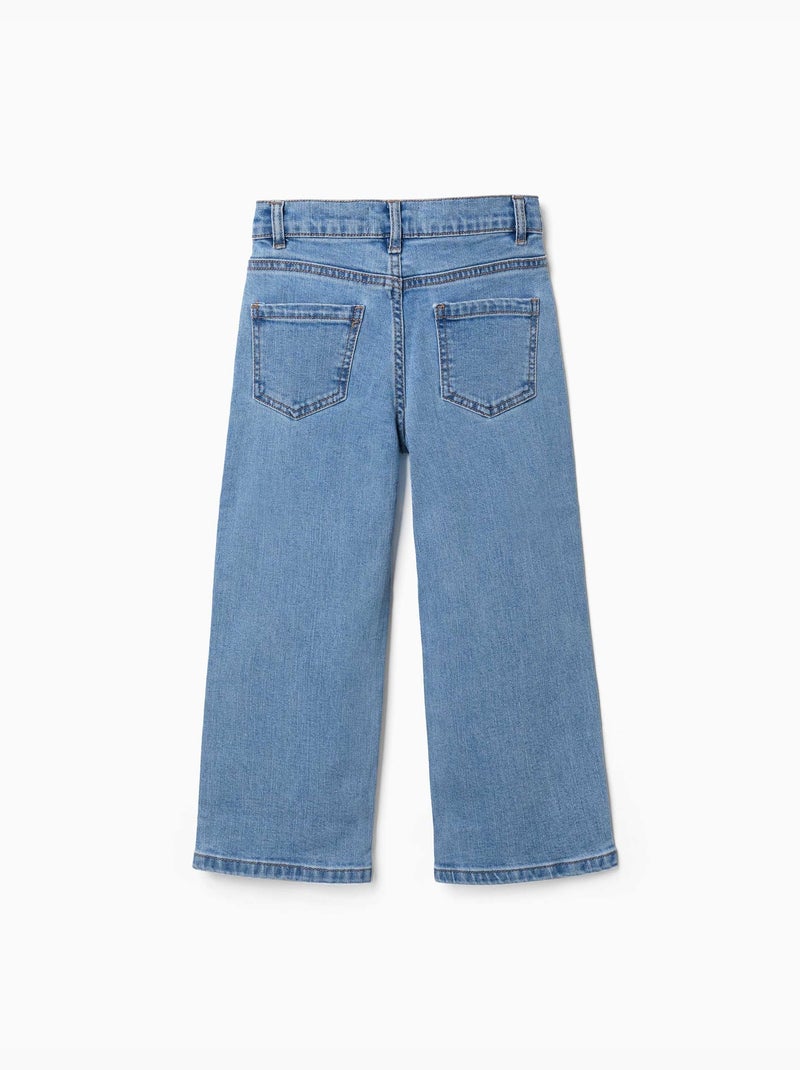 Pantaloni in denim a taglio dritto con 5 tasche Blu Blu - Kiabi