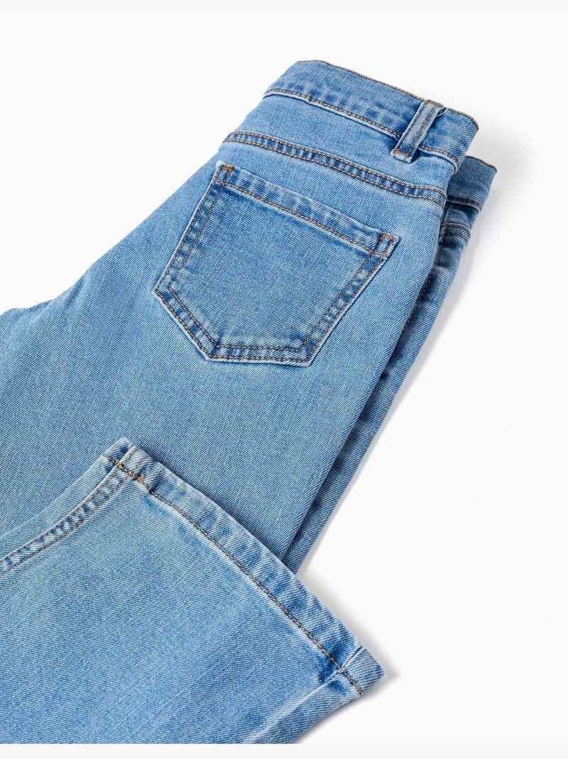 Pantaloni in denim a taglio dritto con 5 tasche Blu Blu - Kiabi