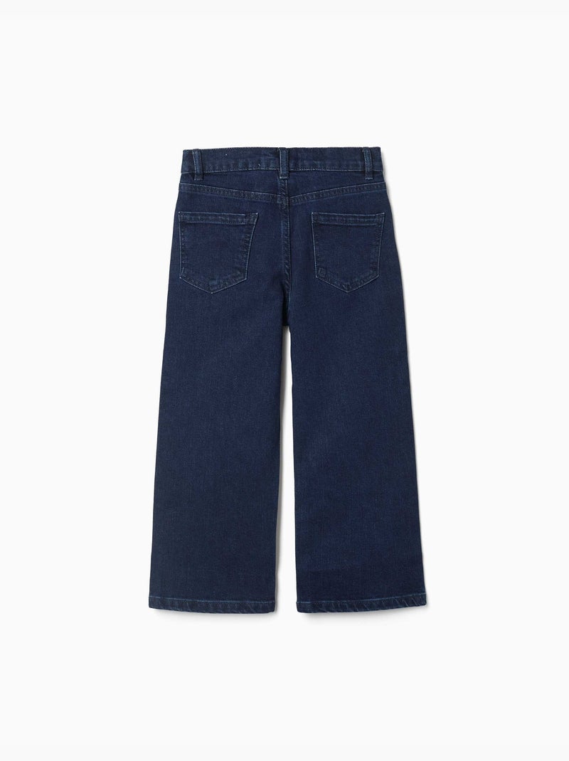 Pantaloni in denim a taglio dritto con 5 tasche Blu scuro - Kiabi