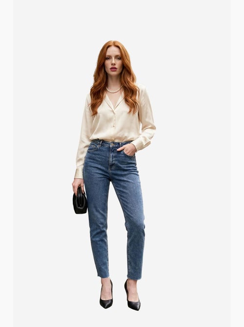 Pantaloni in denim a vita alta a gamba skinny my fashion - Kiabi Pantaloni in denim a vita alta a gamba skinny my fashion - Kiabi