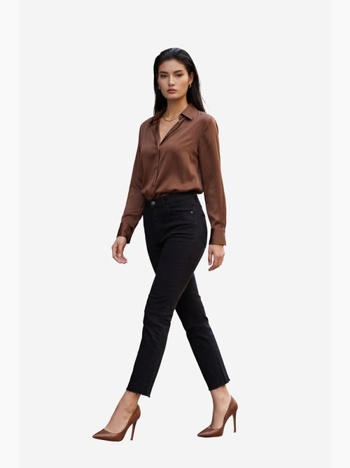 Pantaloni in denim a vita alta a gamba skinny my fashion - Kiabi Pantaloni in denim a vita alta a gamba skinny my fashion - Kiabi
