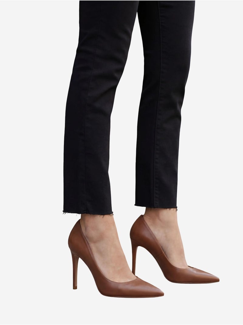 Pantaloni in denim a vita alta a gamba skinny my fashion Nero - Kiabi