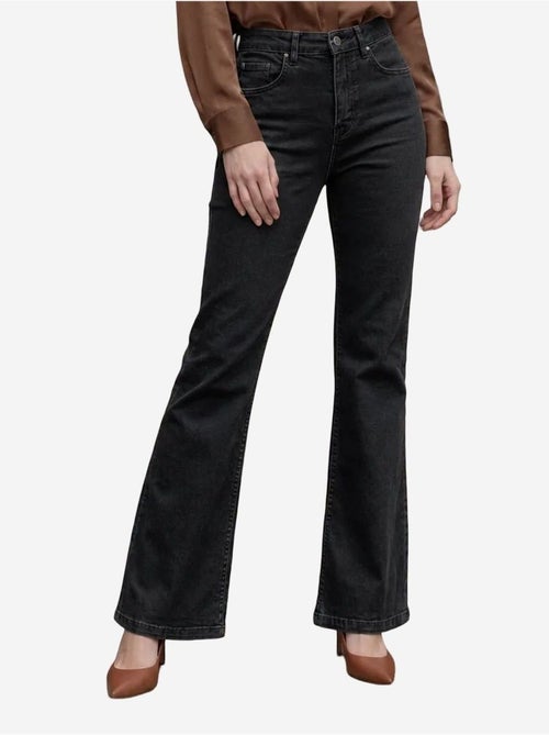 Pantaloni in denim a vita alta a zampa my fashion - Kiabi Pantaloni in denim a vita alta a zampa my fashion - Kiabi