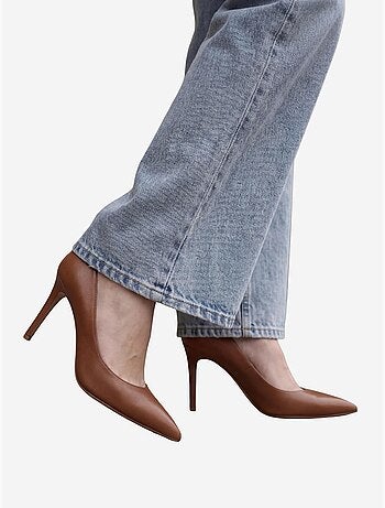 Pantaloni in denim a vita alta e gamba larga con tasche my fashion