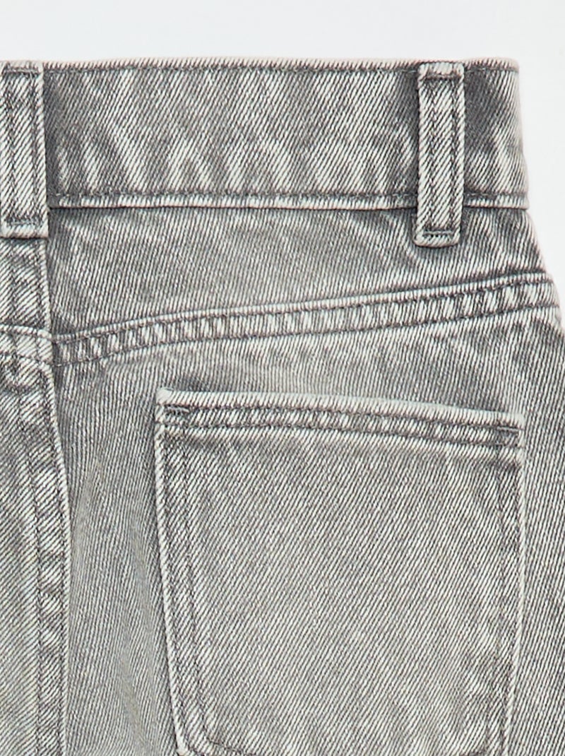 Pantaloni in denim a vita alta Grigio - Kiabi