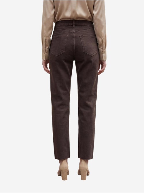 Pantaloni in denim a vita alta, lunghezza alla caviglia, gamba dritta, con tasche my fashion - Kiabi Pantaloni in denim a vita alta, lunghezza alla caviglia, gamba dritta, con tasche my fashion - Kiabi