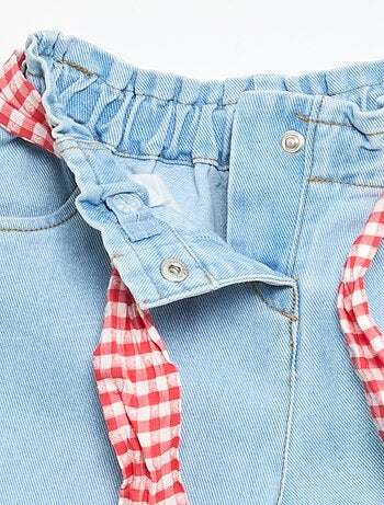 Pantaloni in denim + cintura da annodare