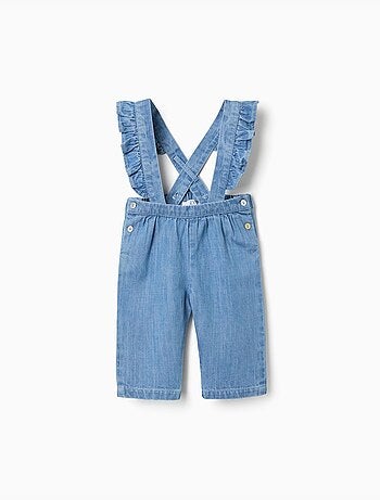 Pantaloni in denim con bretelle rimovibili