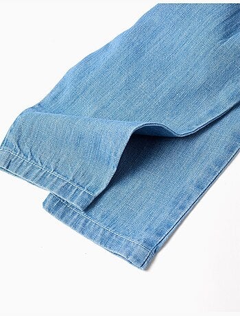 Pantaloni in denim con bretelle rimovibili