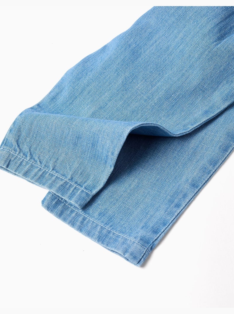 Pantaloni in denim con bretelle rimovibili Blu Blu - Kiabi