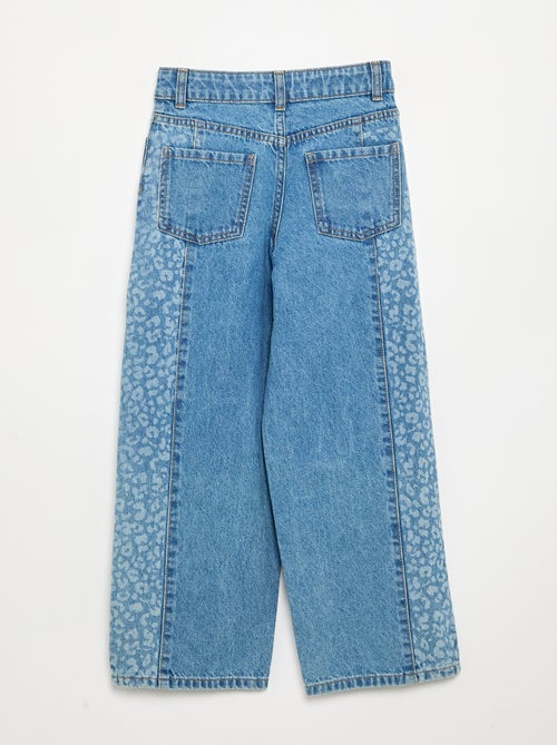 Pantaloni in denim con inserti stampati - Kiabi