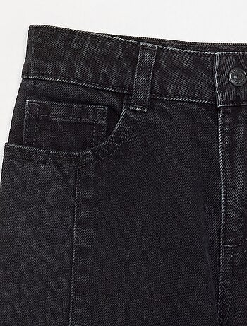 Pantaloni in denim con inserti stampati