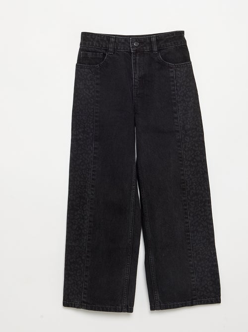 Pantaloni in denim con inserti stampati - Kiabi