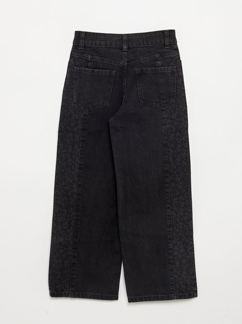 Pantaloni in denim con inserti stampati - Kiabi