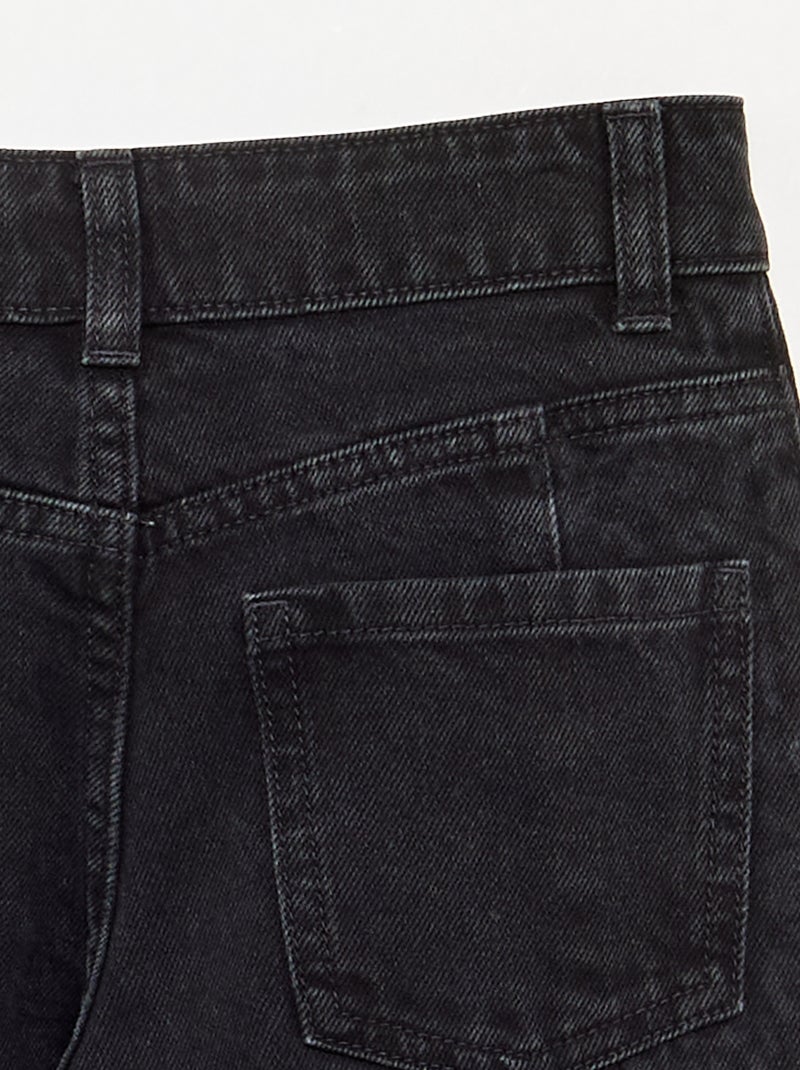 Pantaloni in denim con inserti stampati Nero - Kiabi