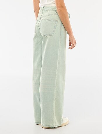 Pantaloni in denim con mini cintura