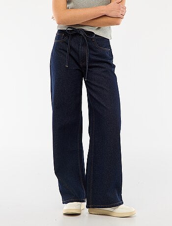 Pantaloni in denim con mini cintura
