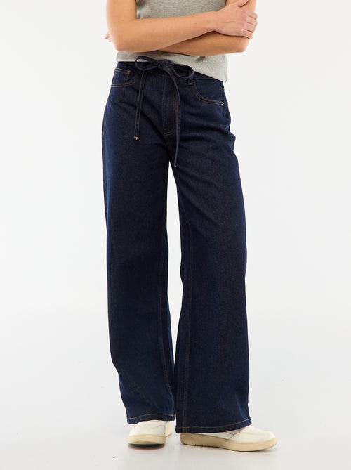 Pantaloni in denim con mini cintura - Kiabi