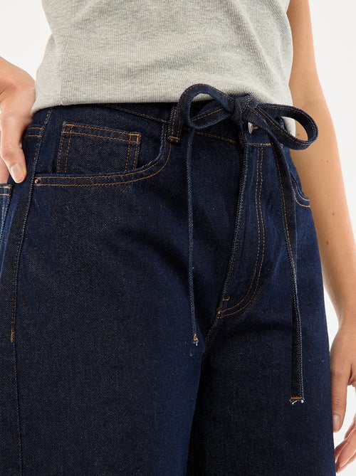 Pantaloni in denim con mini cintura - Kiabi