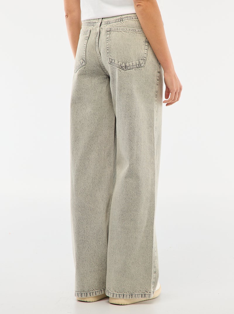 Pantaloni in denim con mini cintura Grigio - Kiabi