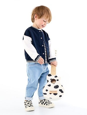 Pantaloni in denim con risvolto alla base