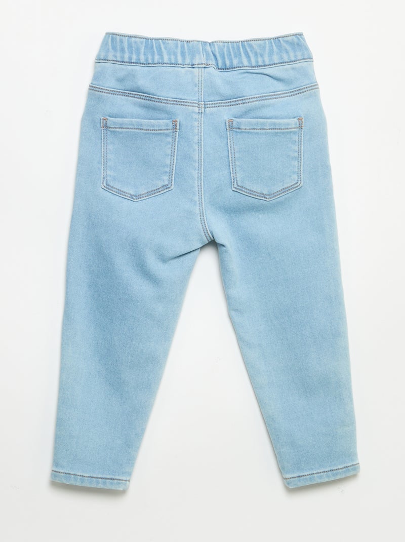Pantaloni in denim con risvolto alla base Blu - Kiabi