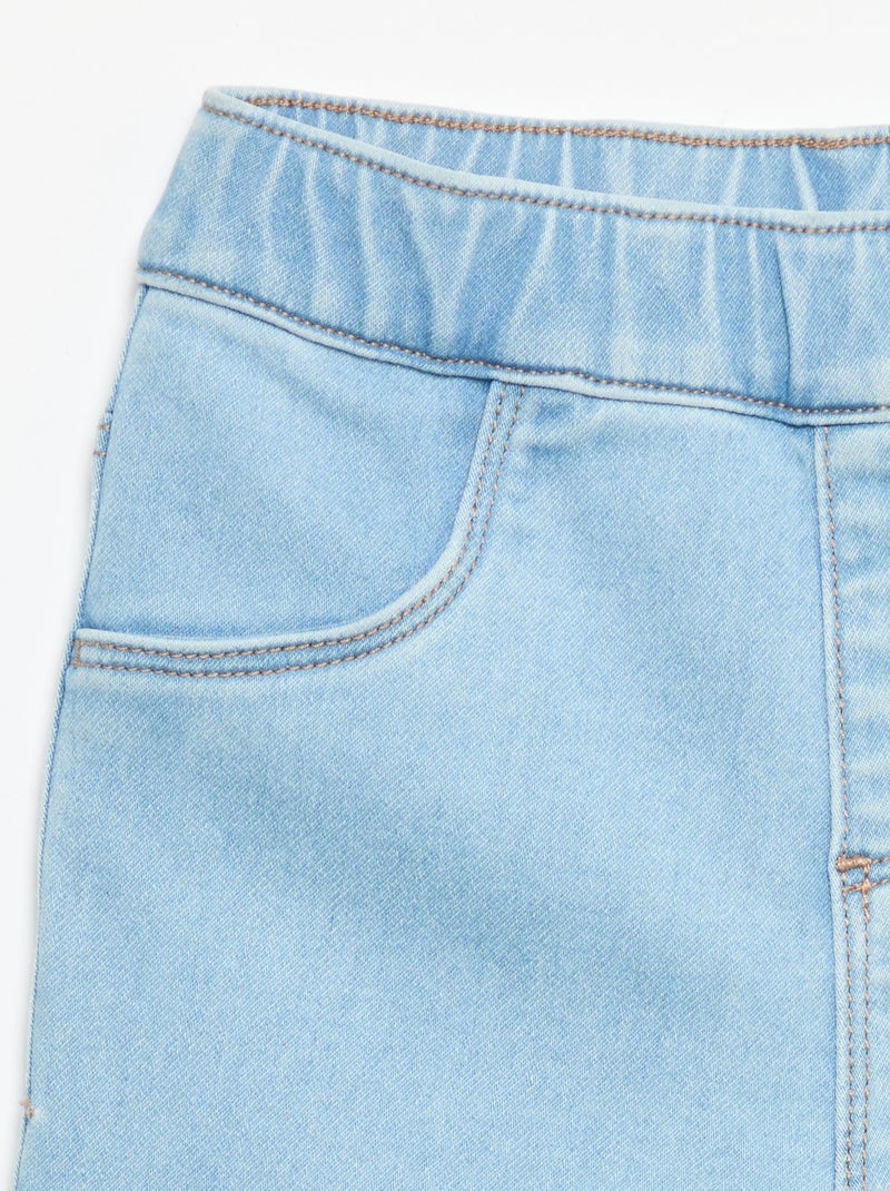 Pantaloni in denim con risvolto alla base Blu - Kiabi