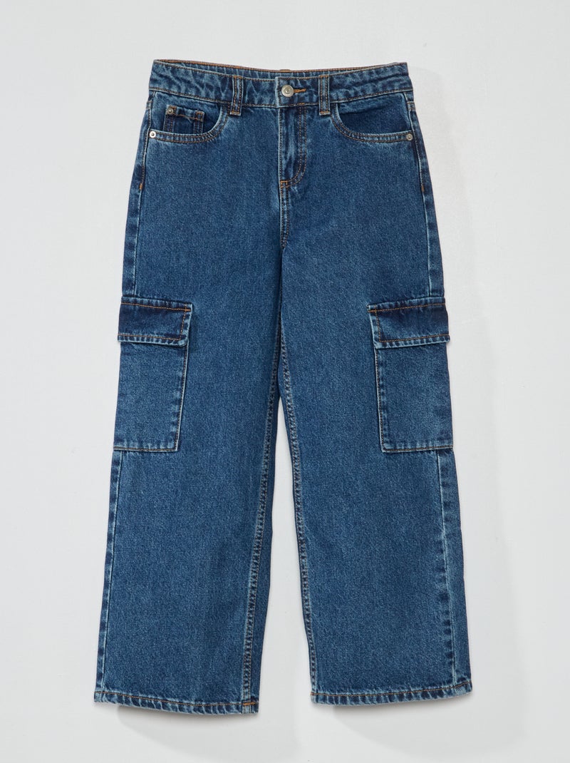 Pantaloni in denim con tasche con patta Blu - Kiabi