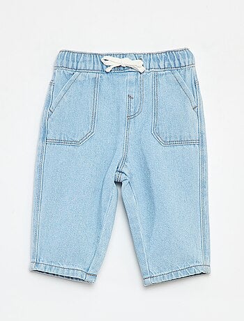 Pantaloni in denim con vita elasticizzata