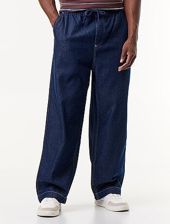 Pantaloni in denim con vita elasticizzata