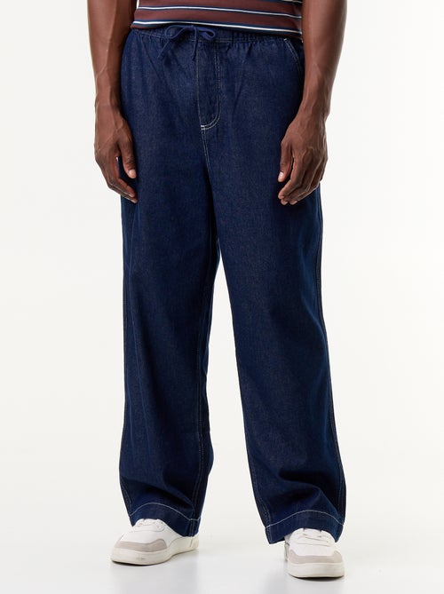 Pantaloni in denim con vita elasticizzata - Kiabi