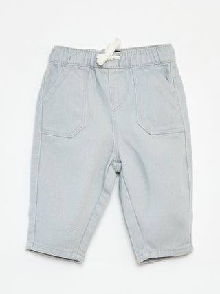 Pantaloni in denim con vita elasticizzata