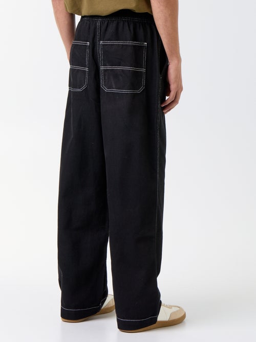 Pantaloni in denim con vita elasticizzata - Kiabi Pantaloni in denim con vita elasticizzata - Kiabi