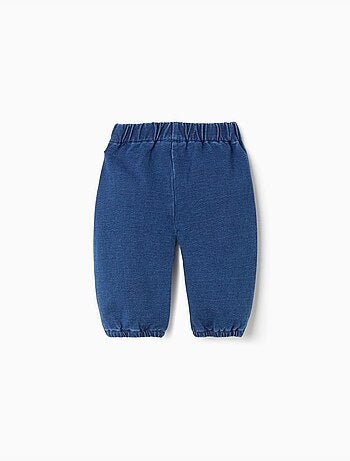 Pantaloni in denim di cotone con bottoni decorativi