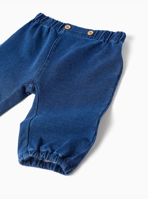 Pantaloni in denim di cotone con bottoni decorativi - Kiabi