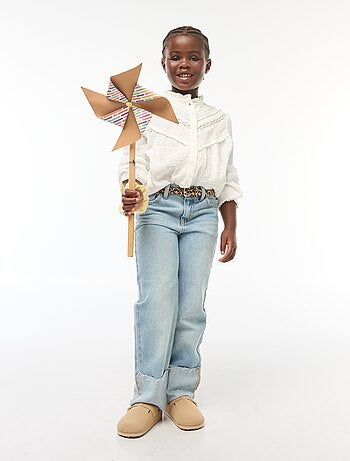 Pantaloni in denim effetto destroyed