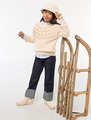 Pantaloni in denim effetto destroyed