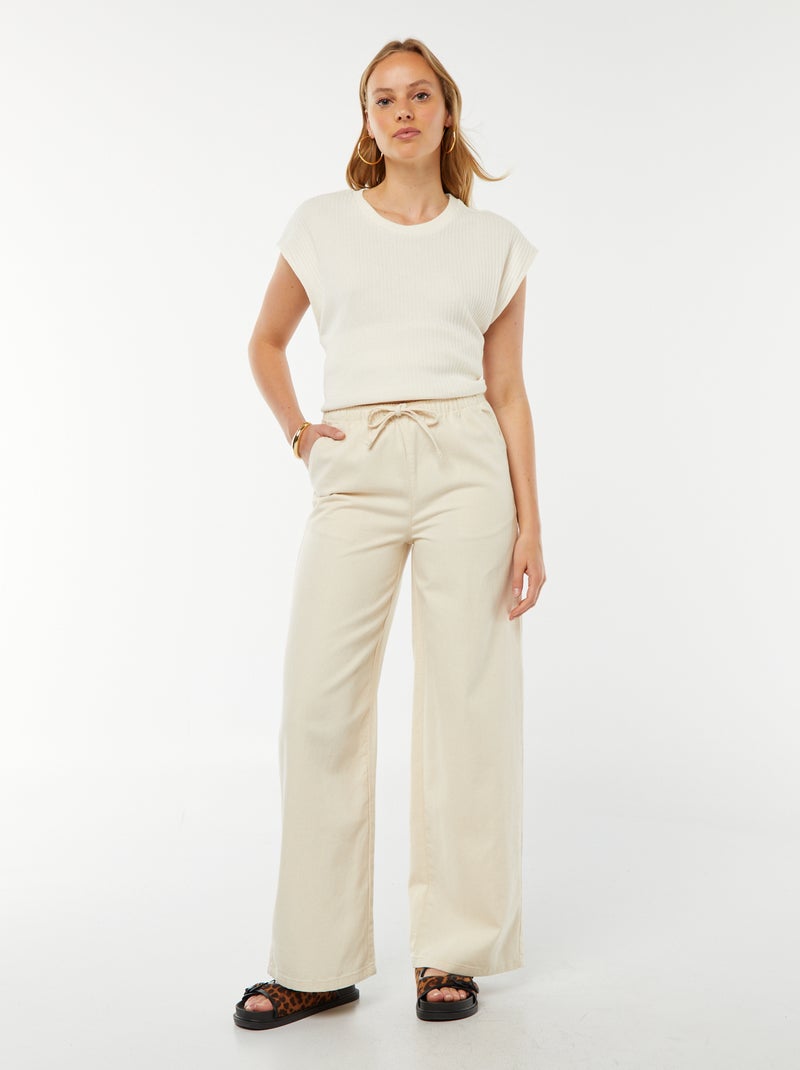 Pantaloni in denim elasticizzati BIANCO - Kiabi