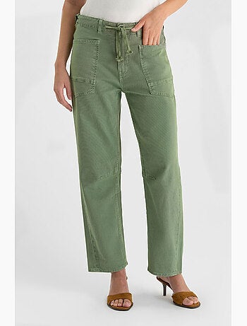 Pantaloni in denim madie larghi e larghi