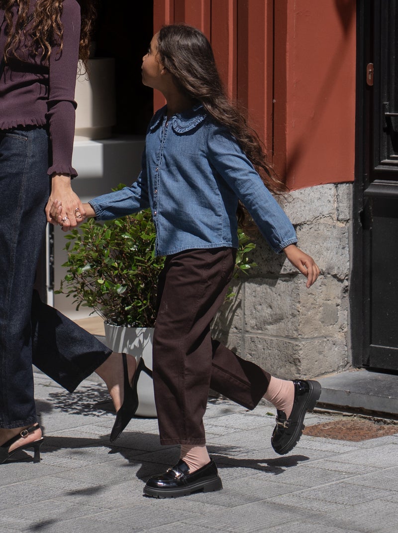 Pantaloni in denim modello barrel Marrone - Kiabi
