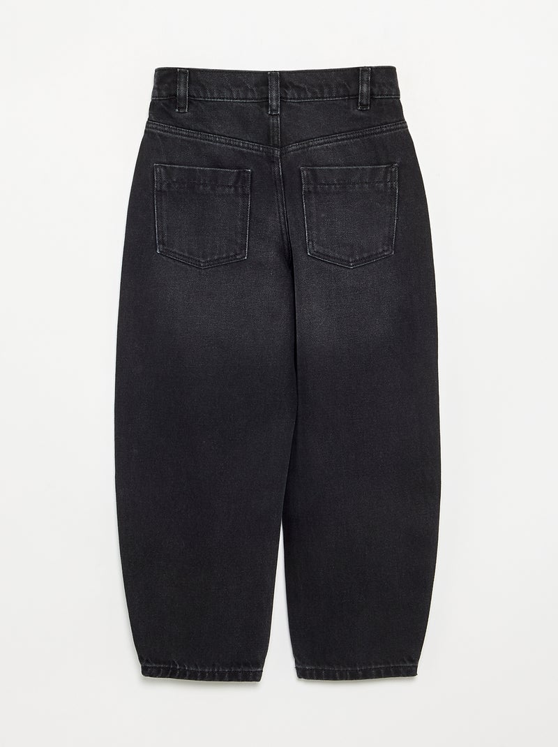 Pantaloni in denim modello barrel Nero - Kiabi