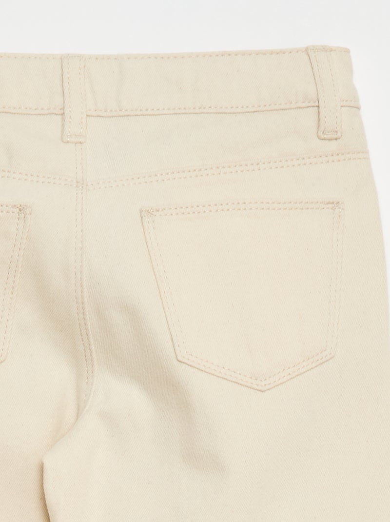Pantaloni in denim multitasche Bianco - Kiabi