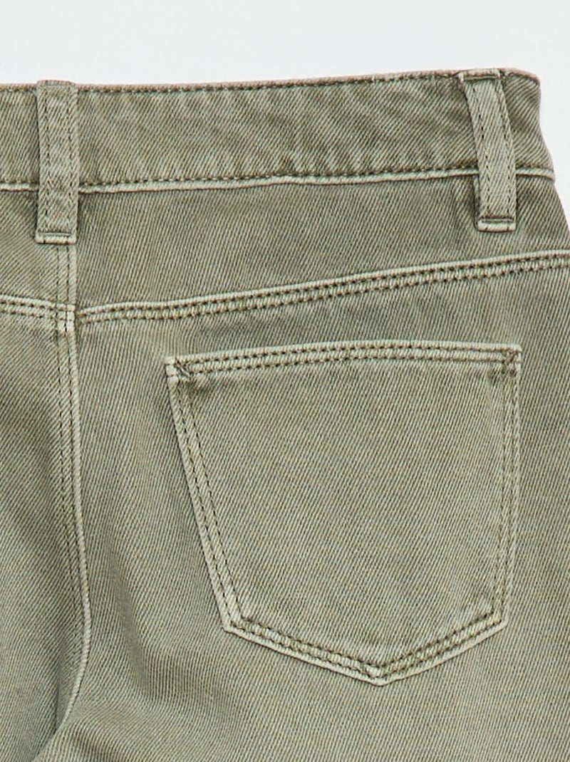 Pantaloni in denim multitasche Verde - Kiabi