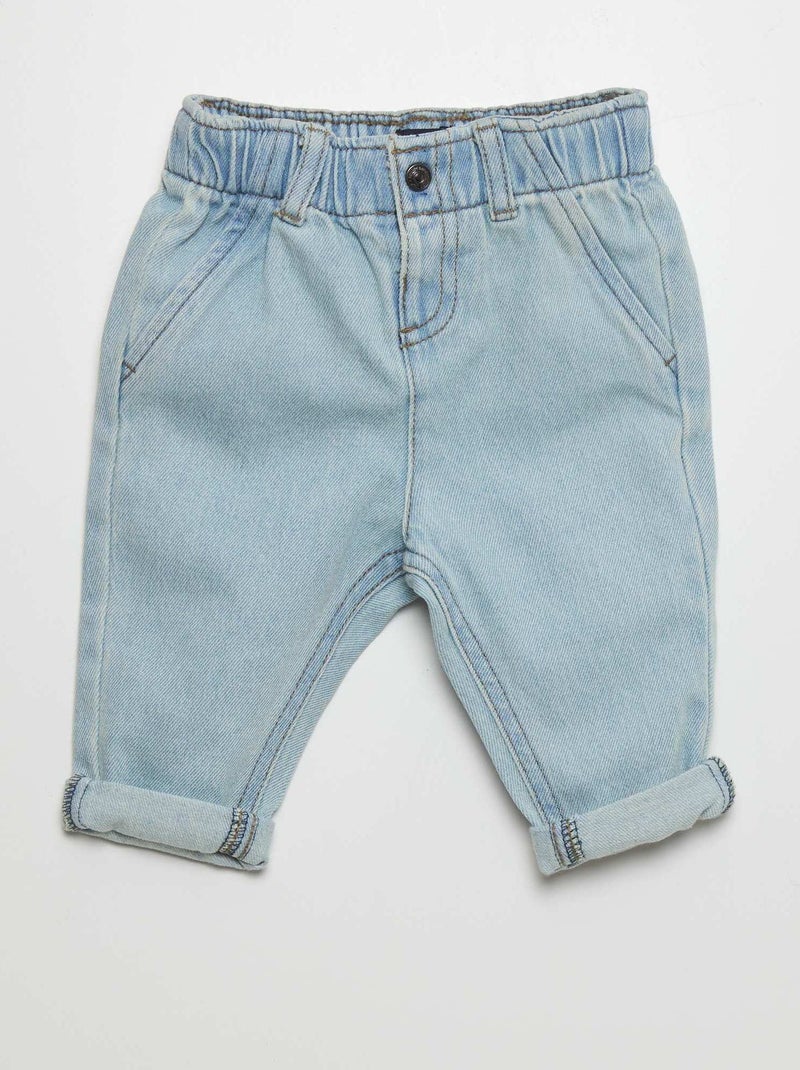 Pantaloni in denim paper bag BLU - Kiabi